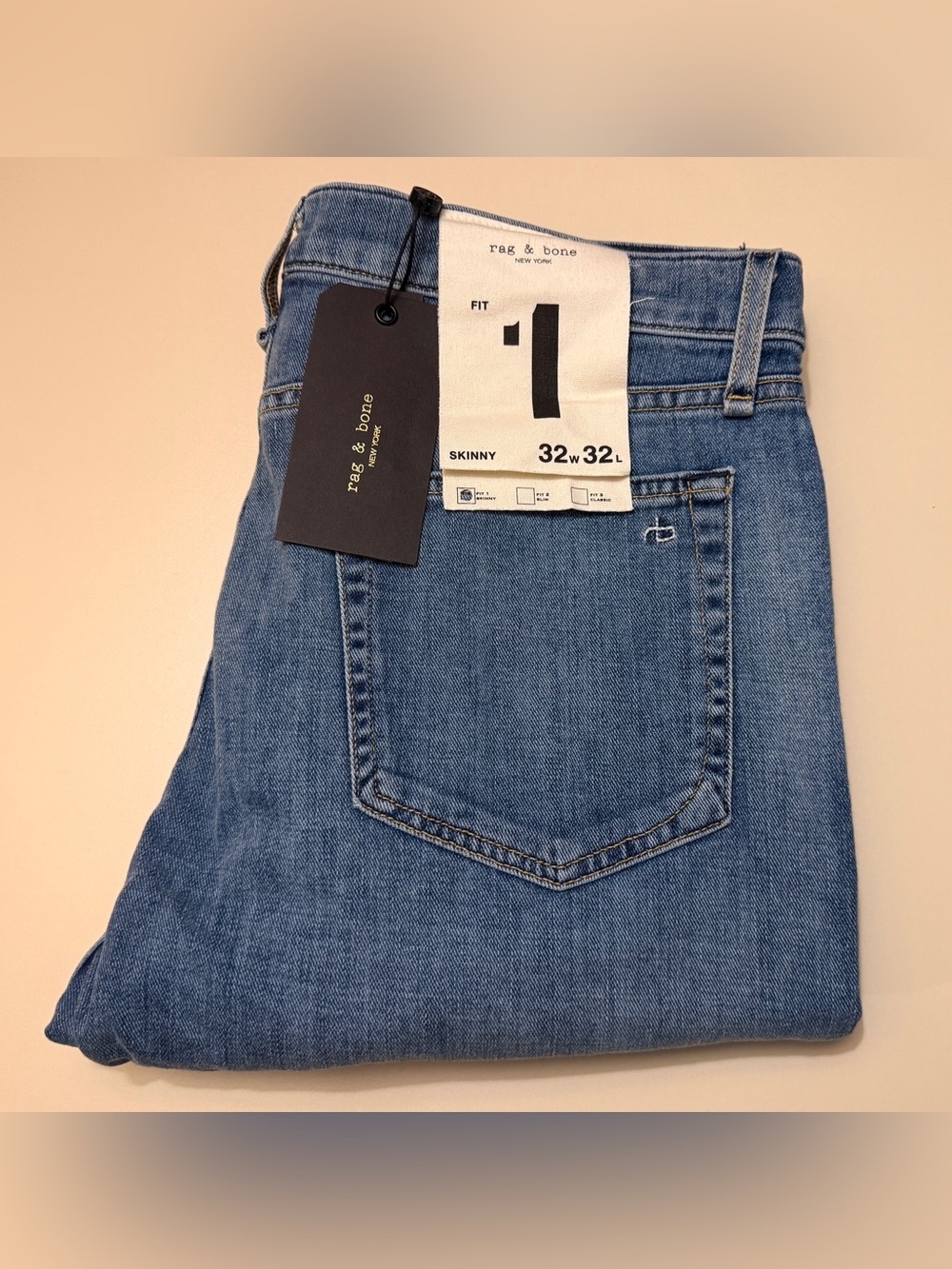 rag & bone Wilson Fit 1 Skinny Jeans - Blue